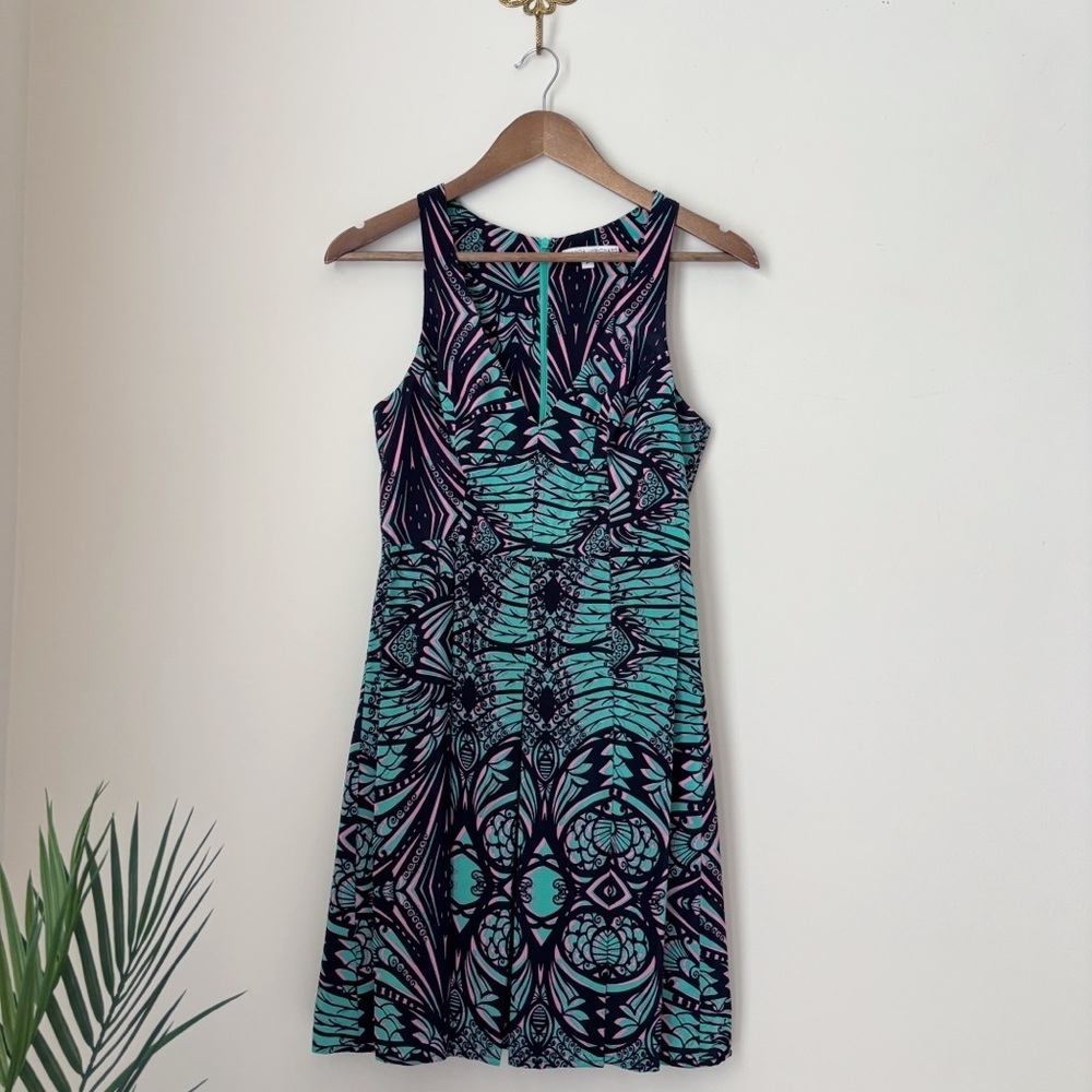 Amanda Uprichard Silk Kaleidoscope Print Sleeveless Dress XS